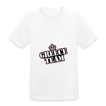 Greece Team - Men's Breathable T-Shirt - white - Front - AI Model Male 185 dark (185cm)