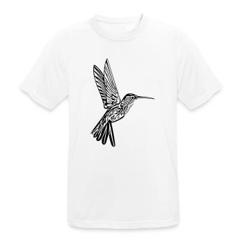 humming-bird - Men's Breathable T-Shirt - white - Front - AI Model Male 185 dark (185cm)