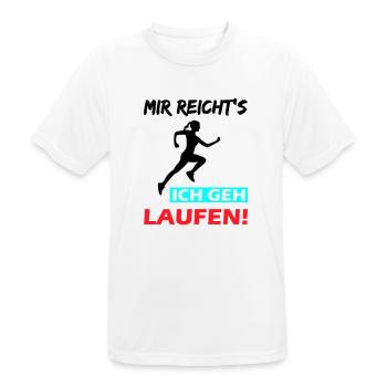 Mir reicht's ich geh laufen! - Männer T-Shirt atmungsaktiv - Weiß - Vorne - AI Model Male 185 dark (185cm)