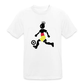Fussballer Deutschland Meister Krone - Männer T-Shirt atmungsaktiv - Weiß - Vorne - AI Model Male 185 dark (185cm)