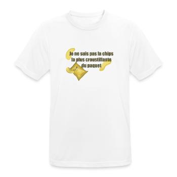 Chips - T-shirt respirant Homme - blanc - Devant - AI Model Male 185 dark (185cm)