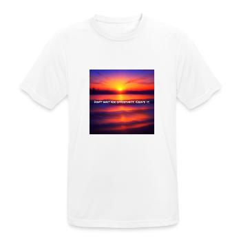 Wunderschöner Sonnenuntergang - Männer T-Shirt atmungsaktiv - Weiß - Vorne - AI Model Male 185 dark (185cm)