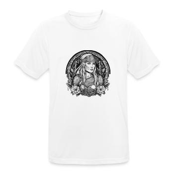 Schildmaide - Männer T-Shirt atmungsaktiv - Weiß - Vorne - AI Model Male 185 dark (185cm)