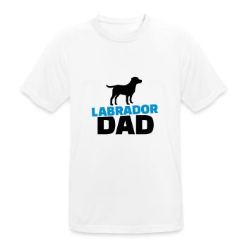 Labrador Dad - T-shirt respirant Homme - blanc - Devant - AI Model Male 185 dark (185cm)
