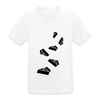 Cake cheesecake icon - Men's Breathable T-Shirt - white - Front - AI Model Male 185 dark (185cm)