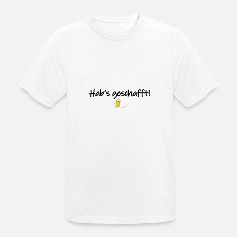 Hab's geschafft! - Männer T-Shirt atmungsaktiv - Weiß