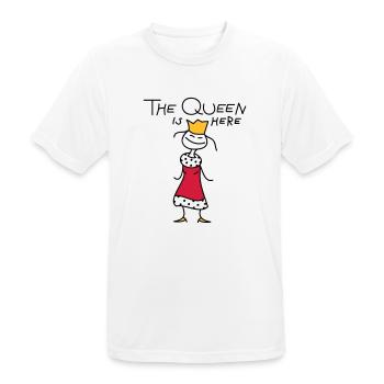 The Queen - T-shirt respirant Homme - blanc - Devant - AI Model Male 185 dark (185cm)