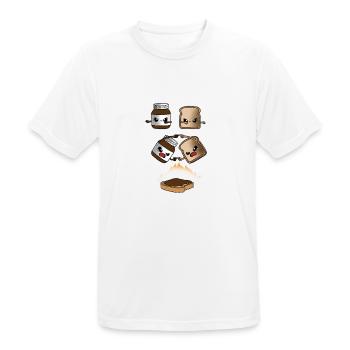 Pain au chocolat et petits pains au chocolat cadeau - T-shirt respirant Homme - blanc - Devant - AI Model Male 185 dark (185cm)