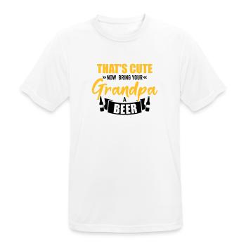 Grand-père - T-shirt respirant Homme - blanc - Devant - AI Model Male 185 dark (185cm)