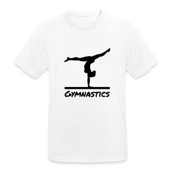 Turnerin, Turnen - Männer T-Shirt atmungsaktiv - Weiß - Vorne - AI Model Male 185 dark (185cm)