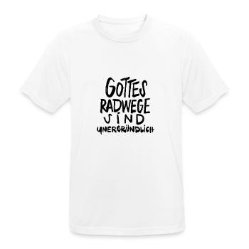 Fahrrad - Männer T-Shirt atmungsaktiv - Weiß - Vorne - AI Model Male 185 dark (185cm)