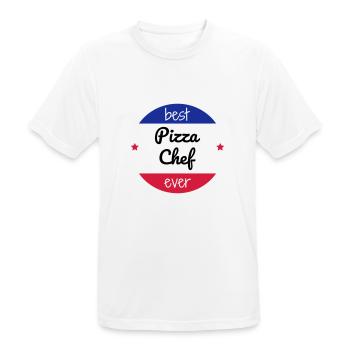 pizza / pizzaiolo / chef / italie / pizzaiola - T-shirt respirant Homme - blanc - Devant - AI Model Male 185 dark (185cm)