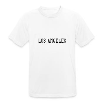 Los Angeles - Männer T-Shirt atmungsaktiv - Weiß - Vorne - AI Model Male 185 dark (185cm)