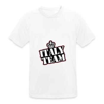 Italien Team - Männer T-Shirt atmungsaktiv - Weiß - Vorne - AI Model Male 185 dark (185cm)
