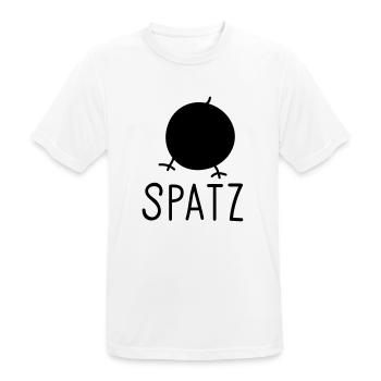 Spatz - Männer T-Shirt atmungsaktiv - Weiß - Vorne - AI Model Male 185 dark (185cm)