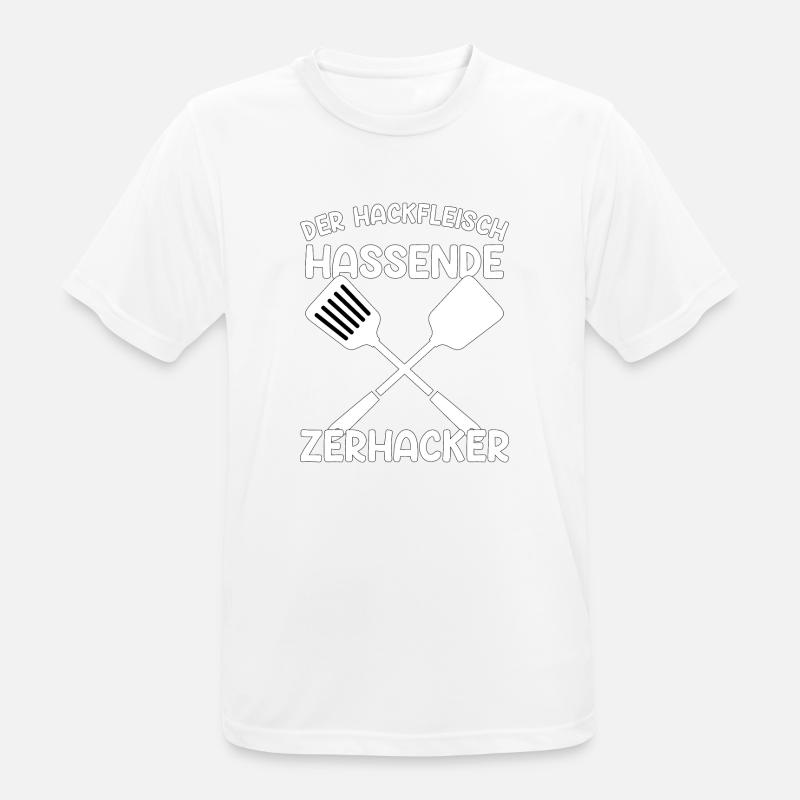 Der Hackfleischhassende Zerhacker grillen Geschenk - Männer T-Shirt atmungsaktiv - Weiß