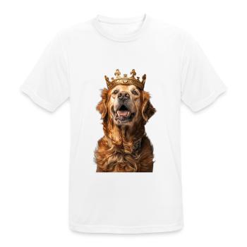 Golden retriever - T-shirt respirant Homme - blanc - Devant - AI Model Male 185 dark (185cm)