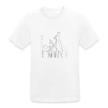 Girafes - T-shirt respirant Homme - blanc - Devant - AI Model Male 185 dark (185cm)