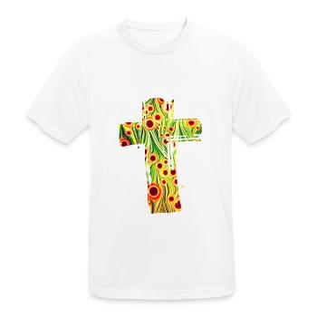 croix 11 e 110 - T-shirt respirant Homme - blanc - Devant - AI Model Male 185 dark (185cm)