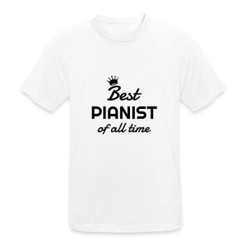 Klavier Piano Musik Musiker Musikerin - Männer T-Shirt atmungsaktiv - Weiß - Vorne - AI Model Male 185 dark (185cm)