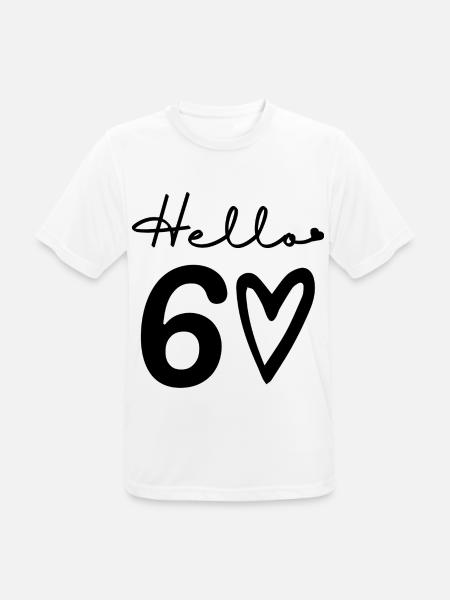 Hallo 60. 60. Geburtstag - Männer T-Shirt atmungsaktiv - Weiß
