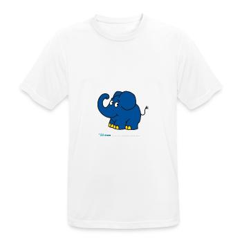 The Elephant - Standing - Men's Breathable T-Shirt - white - Front - AI Model Male 185 dark (185cm)