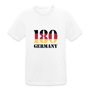 180 Germany - Männer T-Shirt atmungsaktiv - Weiß - Vorne - AI Model Male 185 dark (185cm)