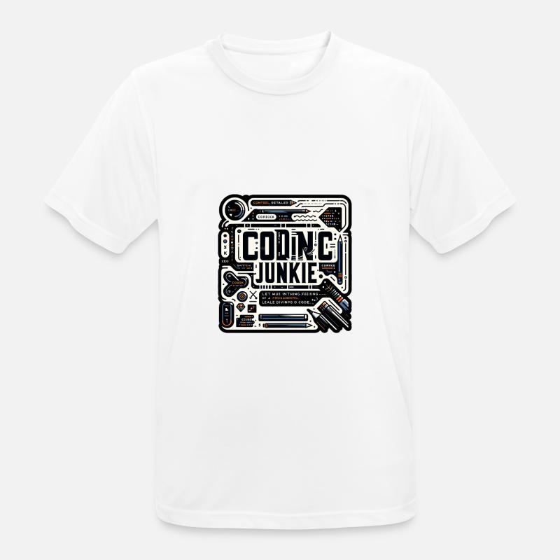 Coding Junkie 11 - Men's Breathable T-Shirt - white