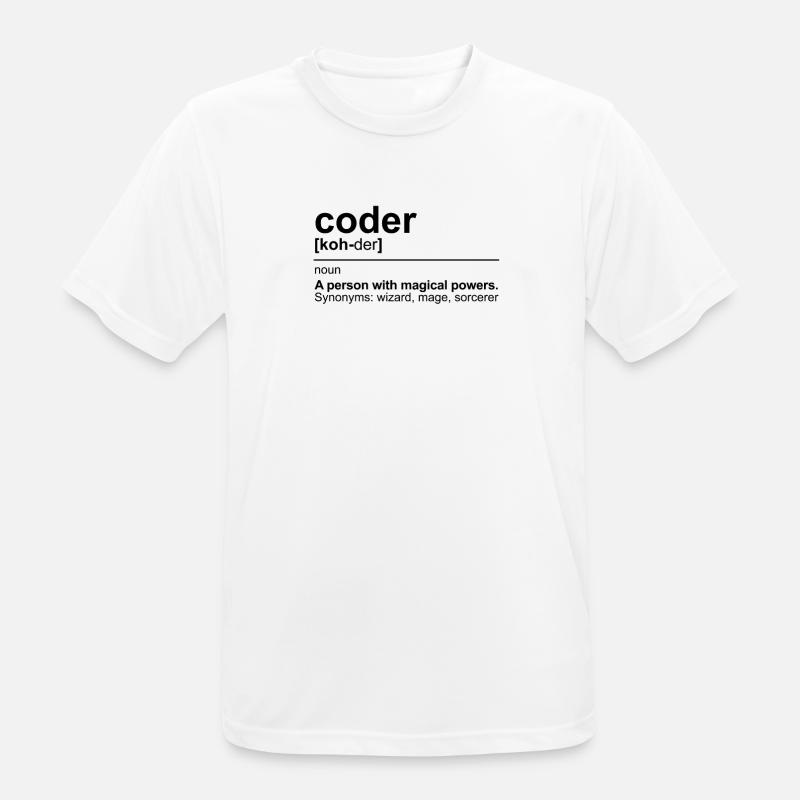 coder entwickler wörterbuch nerd programmierer - Männer T-Shirt atmungsaktiv - Weiß