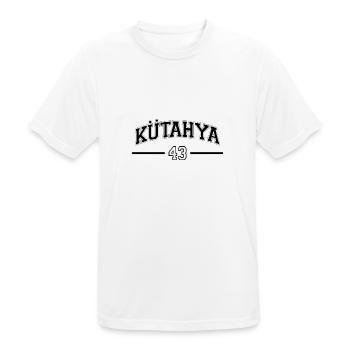 Kütahya 43 College Style Shirt Hoodie Sweater - Men's Breathable T-Shirt - white - Front - AI Model Male 185 dark (185cm)