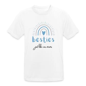 besties just like our moms | best friends - Männer T-Shirt atmungsaktiv - Weiß - Vorne - AI Model Male 185 dark (185cm)