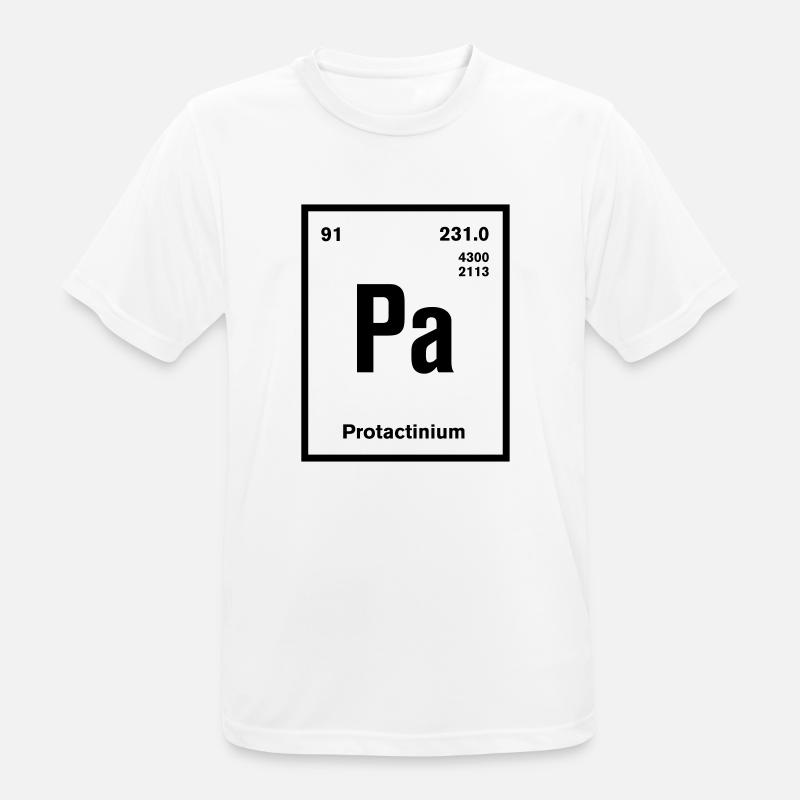 Protactinium Element im Periodensystem - Männer T-Shirt atmungsaktiv - Weiß