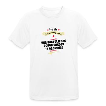 ergotherapeutin wir basteln das in ordnung - Männer T-Shirt atmungsaktiv - Weiß - Vorne - AI Model Male 185 dark (185cm)
