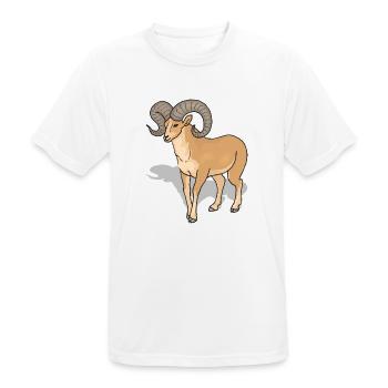 sheep162 - T-shirt respirant Homme - blanc - Devant - AI Model Male 185 dark (185cm)