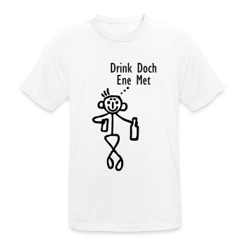 Drink doch ene met - Männer T-Shirt atmungsaktiv - Weiß - Vorne - AI Model Male 185 dark (185cm)