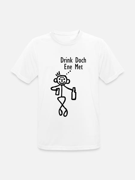 Drink doch ene met - Männer T-Shirt atmungsaktiv - Weiß