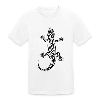 Gecko Tribal Tattoo - Männer T-Shirt atmungsaktiv - Weiß - Vorne - AI Model Male 185 dark (185cm)