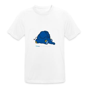 Der Elefant - schlafend - Männer T-Shirt atmungsaktiv - Weiß - Vorne - AI Model Male 185 dark (185cm)