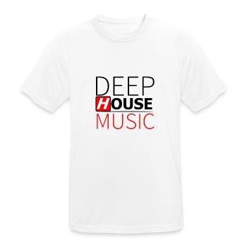 Deep House Musik - Männer T-Shirt atmungsaktiv - Weiß - Vorne - AI Model Male 185 dark (185cm)