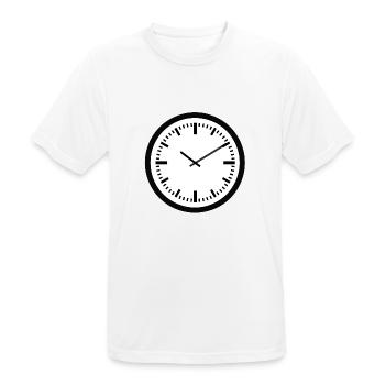clock time clock time hourglass hourglass76 - Men's Breathable T-Shirt - white - Front - AI Model Male 185 dark (185cm)