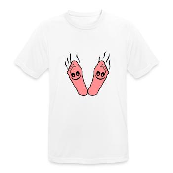 fussgeruch rauch stinken - T-shirt respirant Homme - blanc - Devant - AI Model Male 185 dark (185cm)