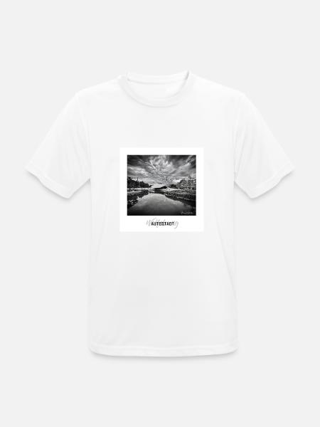 Wolfsburg Pavillon - Männer T-Shirt atmungsaktiv - Weiß