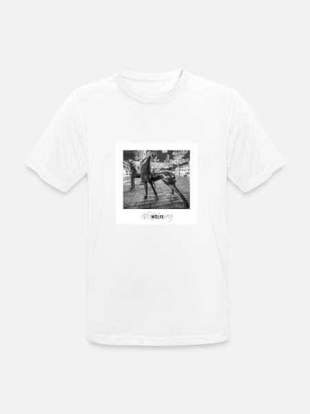 Wölfe Wolfsburg - Männer T-Shirt atmungsaktiv - Weiß