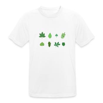 Leaves Biology Forest Forester Hunter Oak Maple - Men's Breathable T-Shirt - white - Front - AI Model Male 185 dark (185cm)