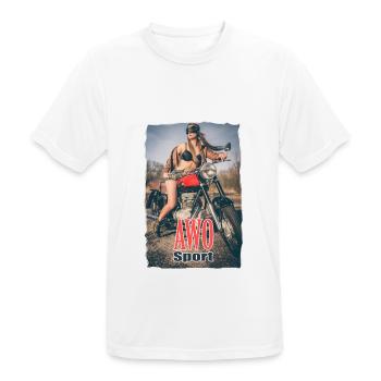 Vintage Awo - Männer T-Shirt atmungsaktiv - Weiß - Vorne - AI Model Male 185 dark (185cm)