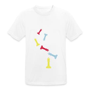 Schachfigur Königin - Männer T-Shirt atmungsaktiv - Weiß - Vorne - AI Model Male 185 dark (185cm)