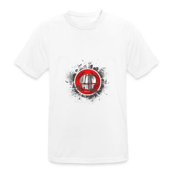 Pilote de drone - T-shirt respirant Homme - blanc - Devant - AI Model Male 185 dark (185cm)