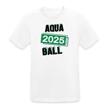 Aquaball Spieler Team Turnier Mannschaft in 2025 - Männer T-Shirt atmungsaktiv - Weiß - Vorne - AI Model Male 185 dark (185cm)