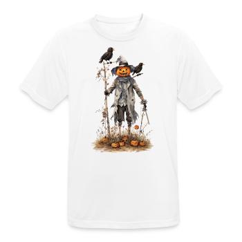 Magische Halloween Vogelscheuche Kürbis Ästhetik - Männer T-Shirt atmungsaktiv - Weiß - Vorne - AI Model Male 185 dark (185cm)