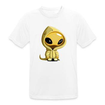 Mignon extraterrestre en veste à capuche - T-shirt respirant Homme - blanc - Devant - AI Model Male 185 dark (185cm)